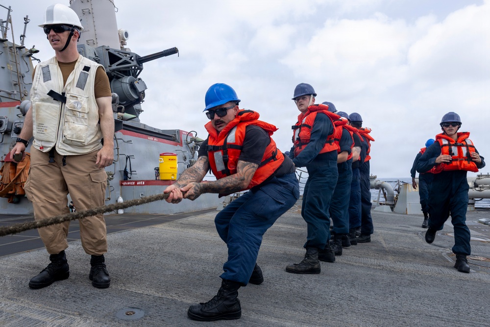 USS Delbert D. Black (DDG 119) Conducts a Replenishment-at-Sea