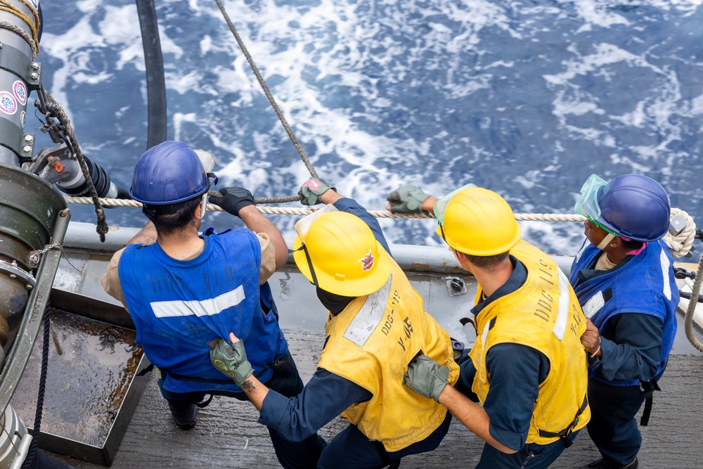 USS Delbert D. Black (DDG 119) Conducts a Replenishment-at-Sea
