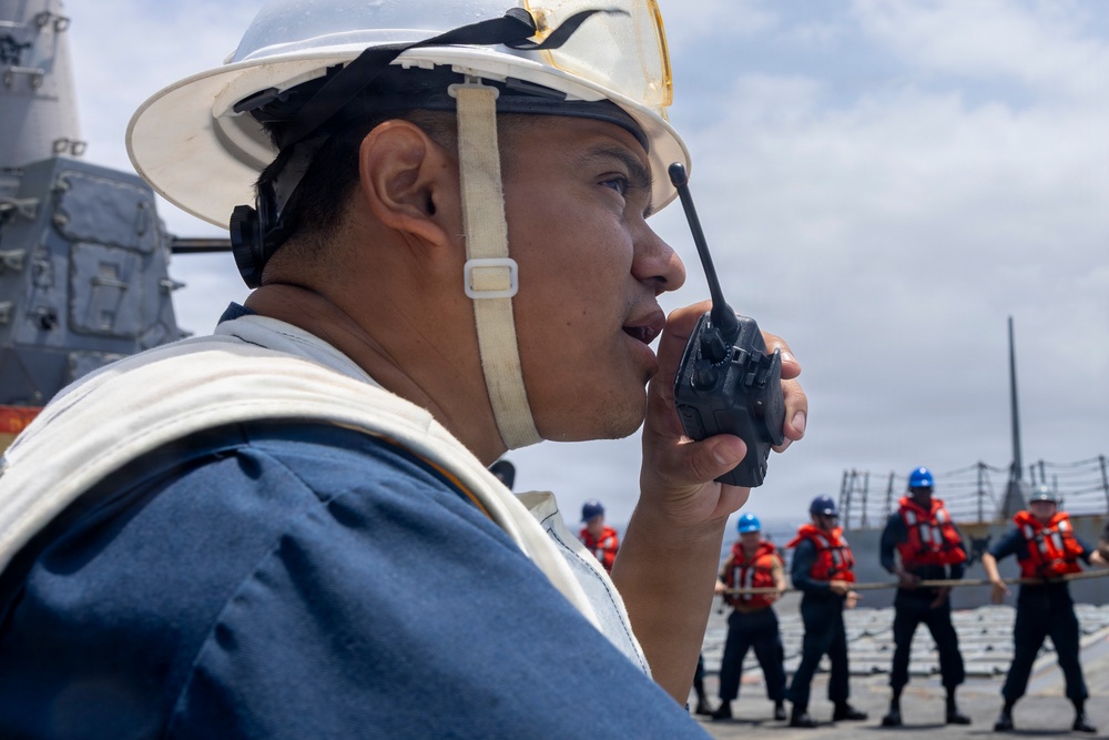 USS Delbert D. Black (DDG 119) Conducts a Replenishment-at-Sea