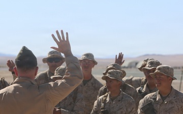ITX 3-26 | MWSS 473 is greeted by U.S. Marine Corps Col. Joel A. Vanbrunt