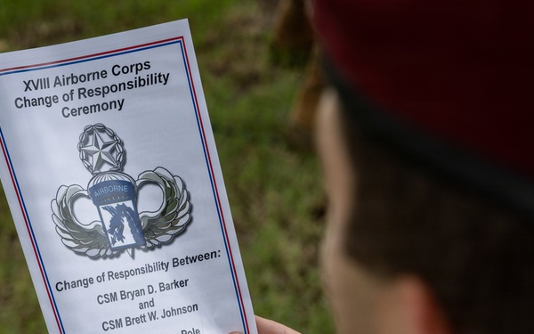 XVIII Airborne Corps Change of Responsibility Ceremony