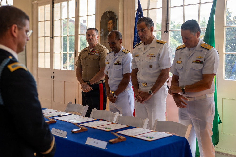 U.S. Brazil Maritime Staff Talks Closing Ceremony