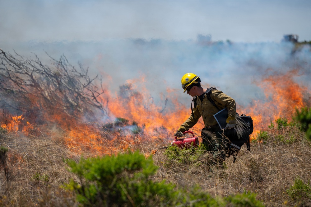 Vandenberg Fire Team Conducts Prescribed Burn Exercise