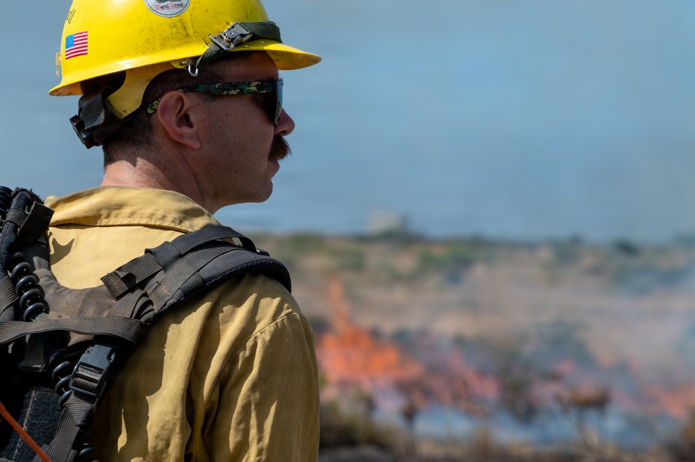 Vandenberg Fire Team Conducts Prescribed Burn Exercise