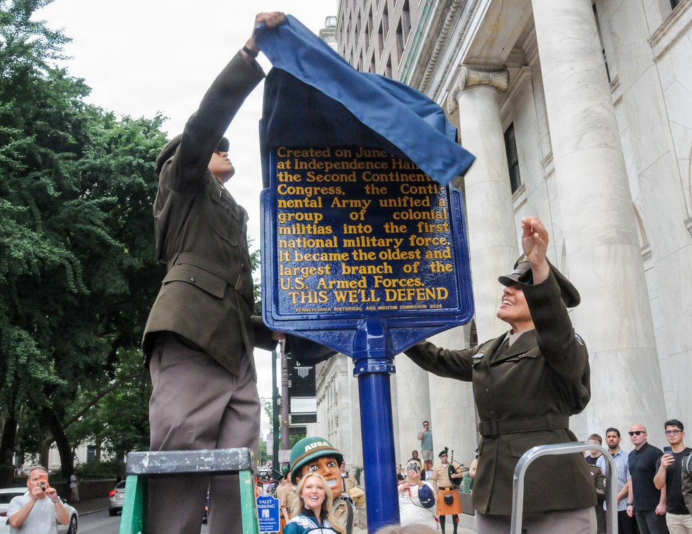U.S. Army birthplace honored with historic marker in Philadelphia