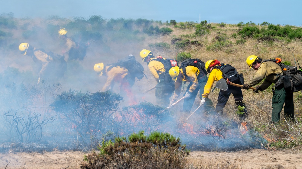 Vandenberg Fire Team Conducts Prescribed Burn Exercise