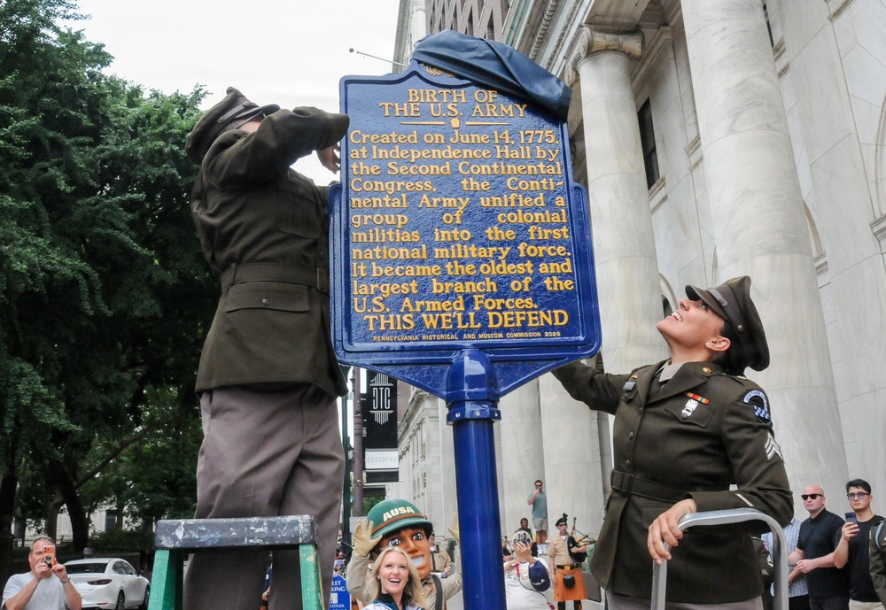 U.S. Army birthplace honored with historic marker in Philadelphia