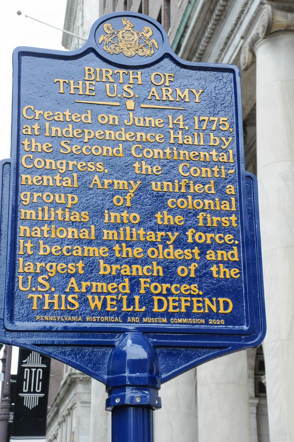 U.S. Army birthplace honored with historic marker in Philadelphia