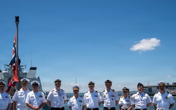 Vice Adm. Doug Perry, Commander, U.S. 2nd Fleet visits foriegn ships arriving to Naval Station Norfolk