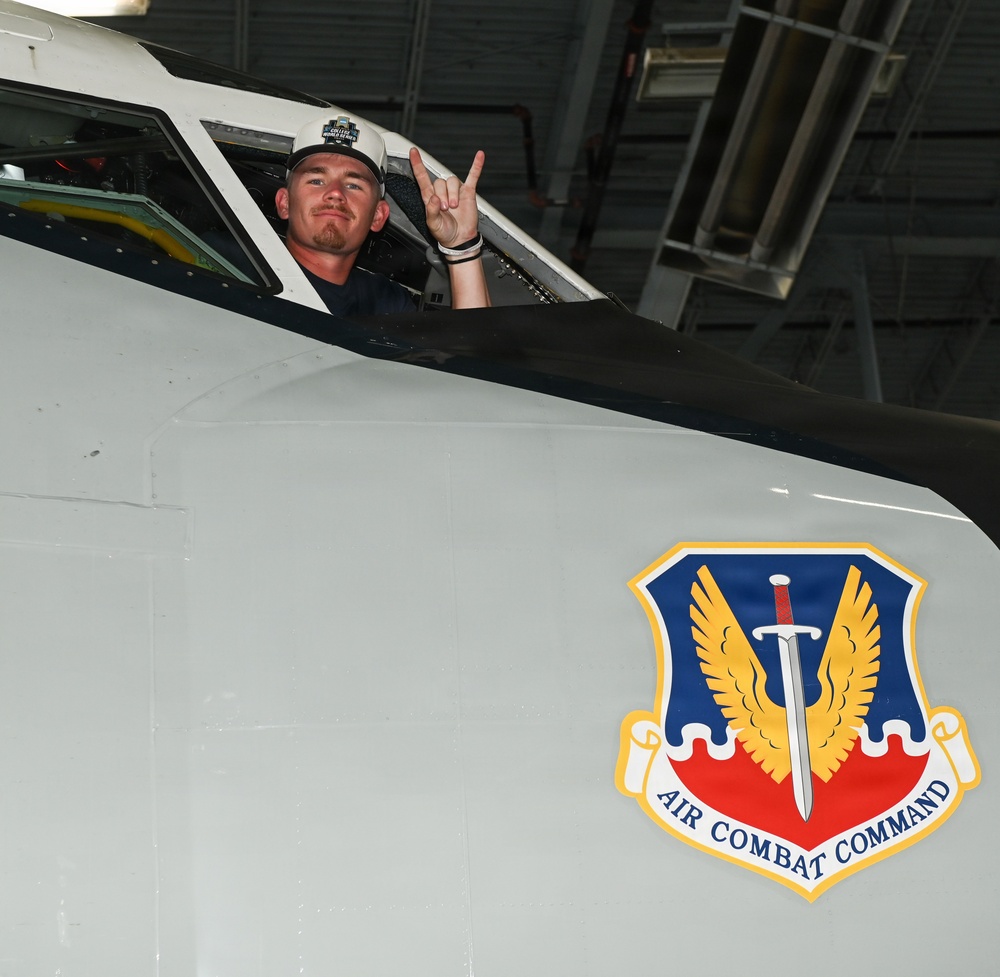 West Virginia University baseball team visits Offutt Air Force Base