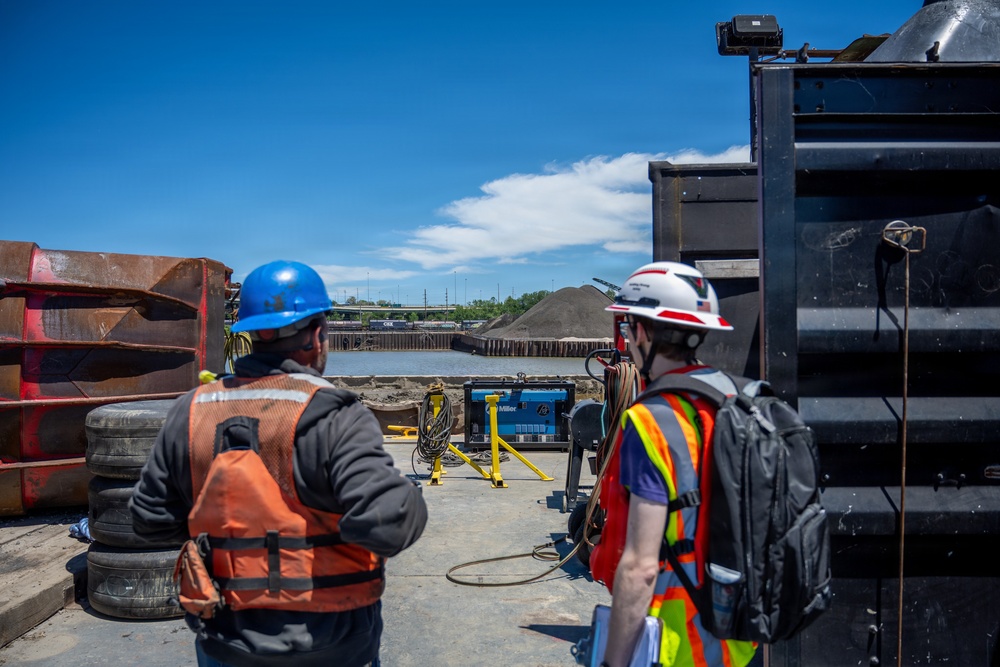 Cleveland Dredging Continues on the Cuyahoga River