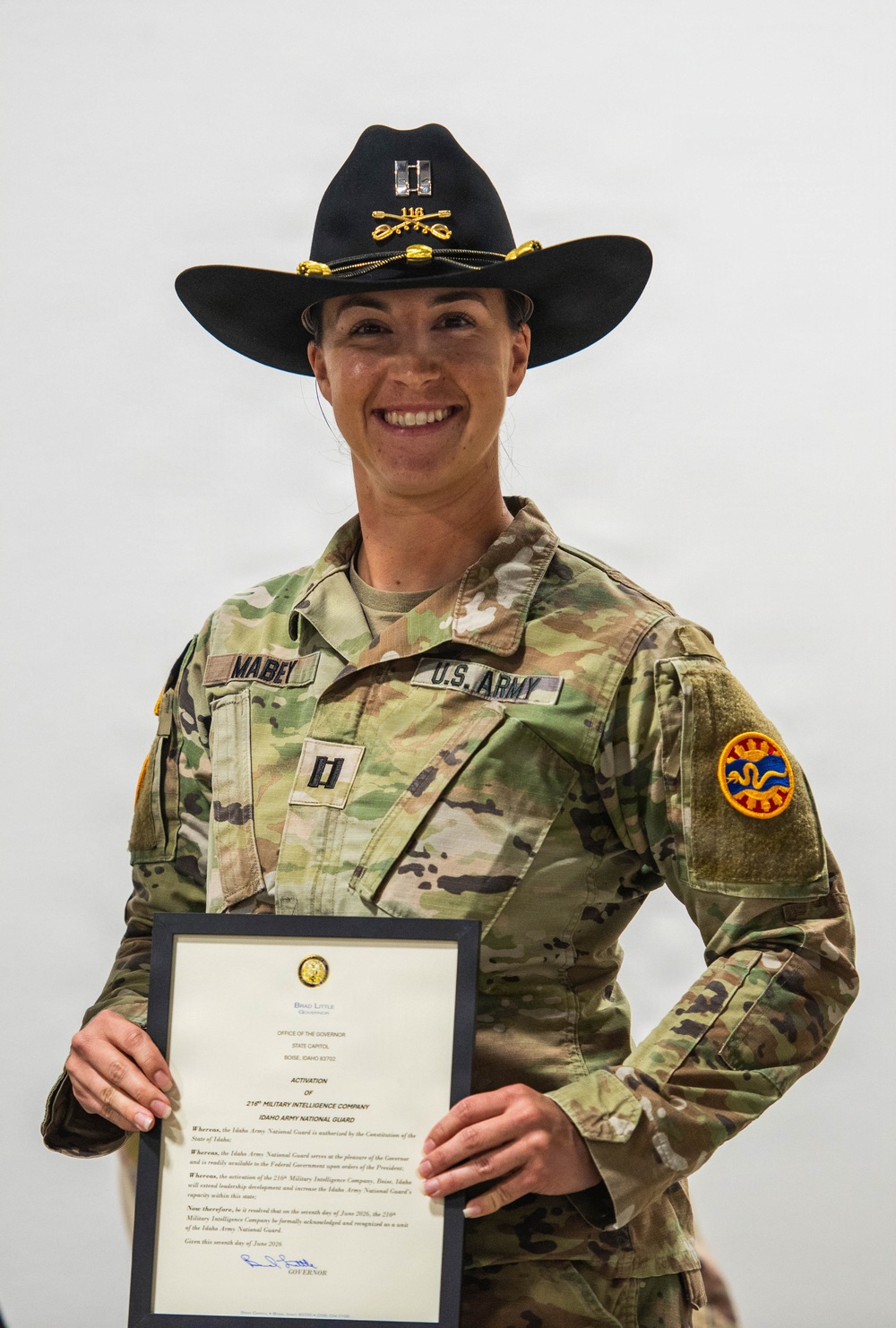 216th Military Intelligence Company Reactivates, Changes Command at Gowen Field.