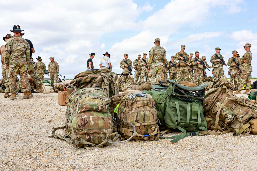 Candidates from the 1st Squadron, 124th Cavalry Regiment, Texas Army National Guard, completed the squadron's Spur Ride at Fort Hood, June 8-11, 2026, earning their place in the Order of the Spur.