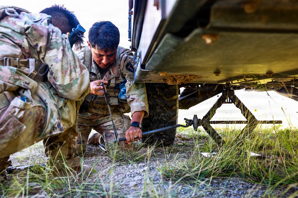 Candidates from the 1st Squadron, 124th Cavalry Regiment, Texas Army National Guard, completed the squadron's Spur Ride at Fort Hood, June 8-11, 2026, earning their place in the Order of the Spur.