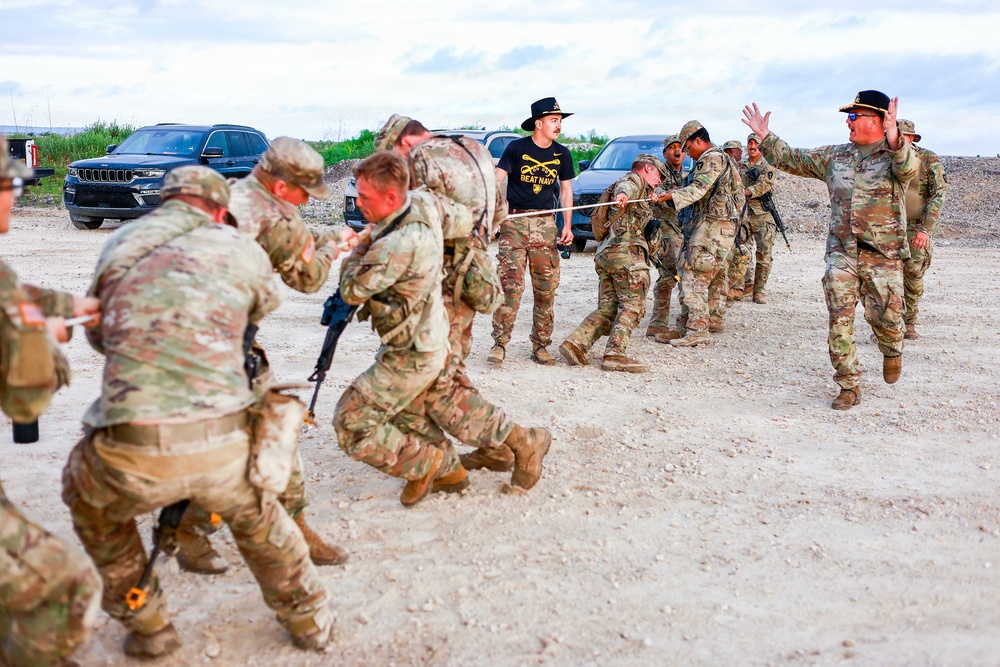 Candidates from the 1st Squadron, 124th Cavalry Regiment, Texas Army National Guard, completed the squadron's Spur Ride at Fort Hood, June 8-11, 2026, earning their place in the Order of the Spur.
