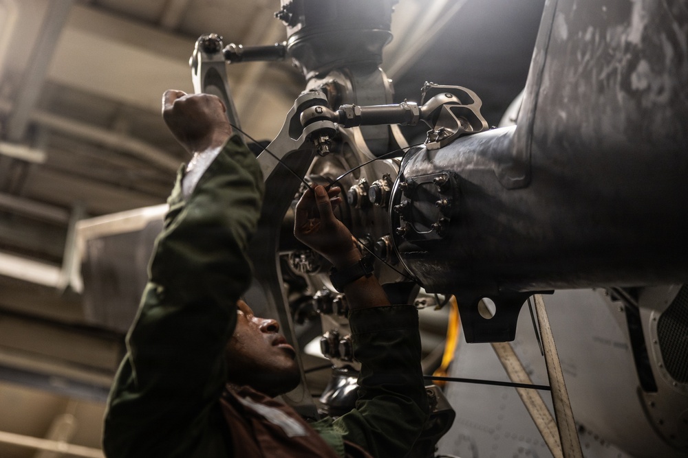 26th Marine Expeditionary Unit’s Type Commanders Amphibious Training | CH-53K Maintenance