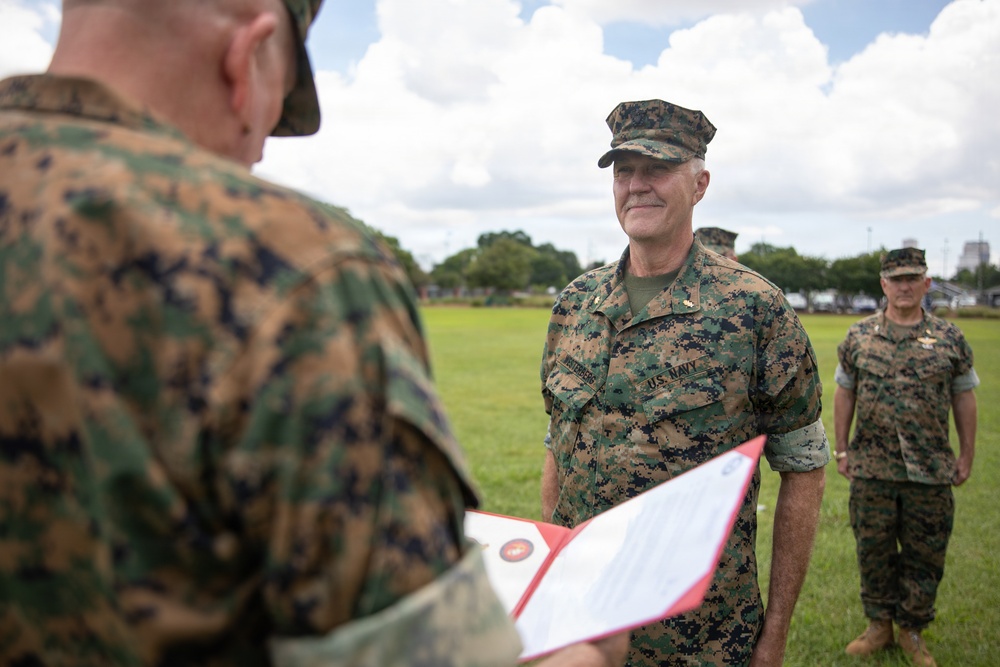 U.S. Sailor Earns Fleet Marine Forces Pin at the Age of 67 in New Orleans