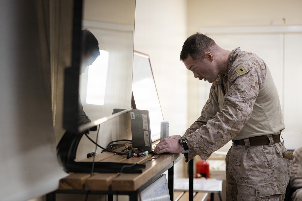 U.S. Marines Attend a WWI History Class