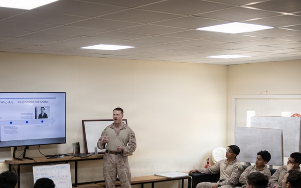 U.S. Marines Attend a WWI History Class