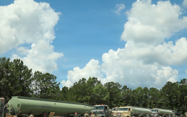 737th Transportation Company transports fuel to Keesler Air Force Base during Operation Sentinel Justice