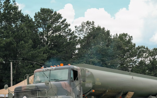 737th Transportation Company transports fuel to Keesler Air Force Base during Operation Sentinel Justice