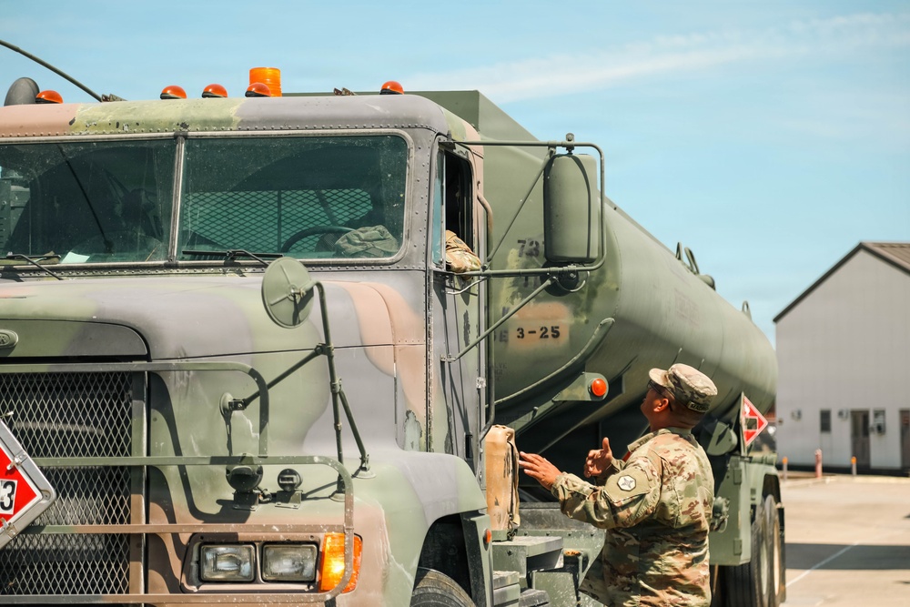 737th Transportation Company transports fuel to Keesler Air Force Base during Operation Sentinel Justice
