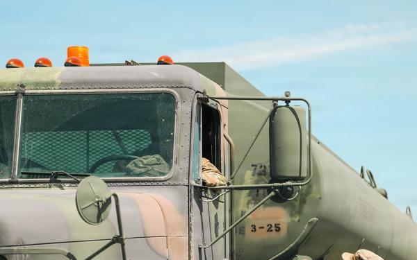737th Transportation Company transports fuel to Keesler Air Force Base during Operation Sentinel Justice