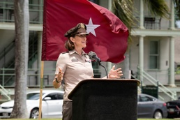 Brig. Gen. Teyhen speaks at Celebration of Service ceremony