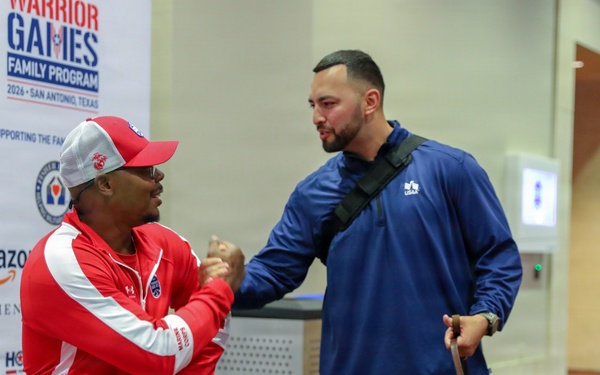 USAA therapy dog interacting at 2026 Warrior Games