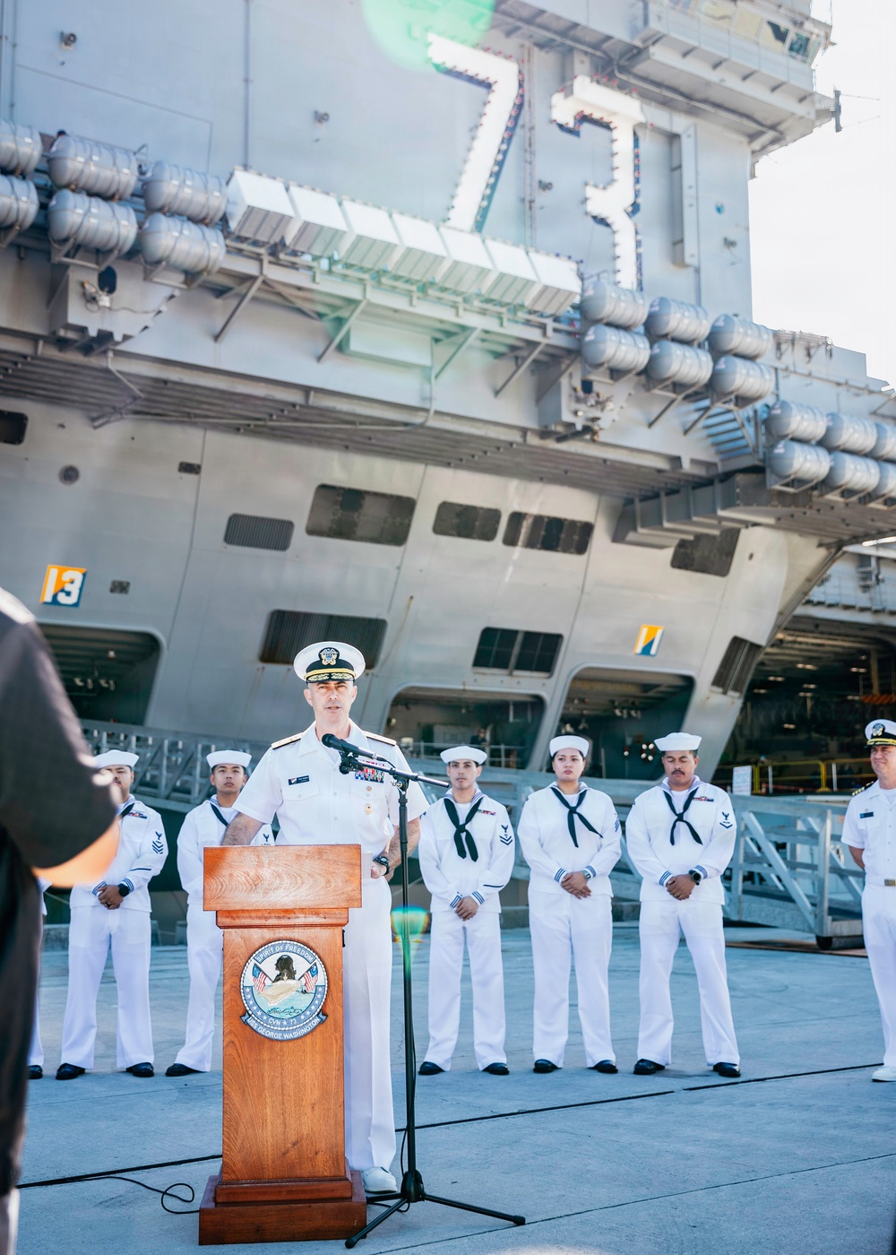 George Washington Conducts Guam Media Avail