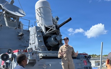 USS Carl M. Levin hosts future Navy officer candidates