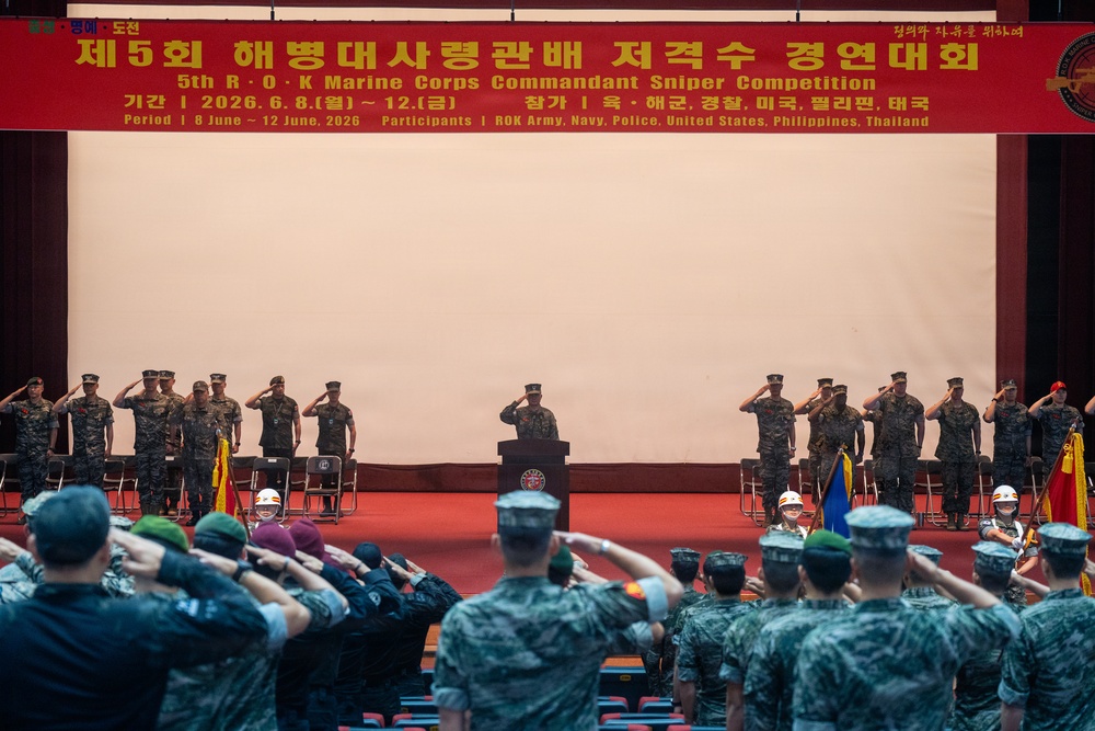 U.S. Marines Participate in the International Sniper Competition: Opening Ceremony