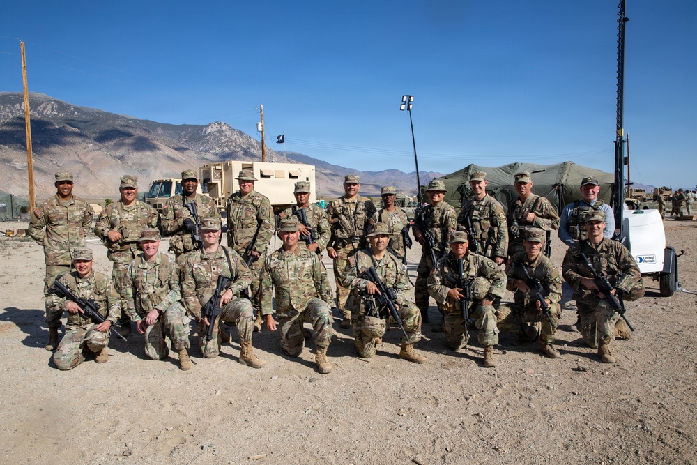 U.S. Army Soldiers assigned to the Nevada Army National Guard participate in a Combined Arms Rehearsal (CAR)