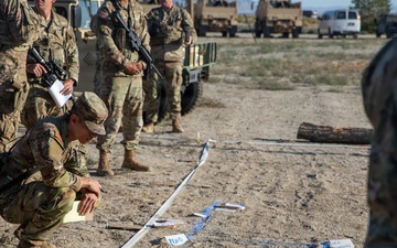 U.S. Army Soldiers assigned to the Nevada Army National Guard participate in a Combined Arms Rehearsal (CAR)