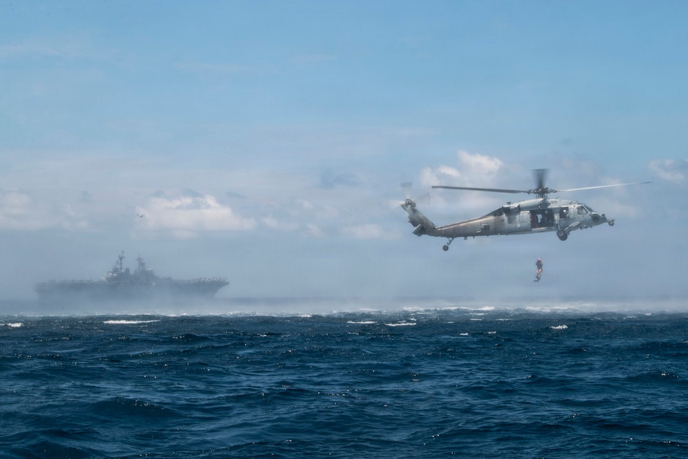 USS Boxer, HSC 21 Conduct Search and Rescue Qualifications