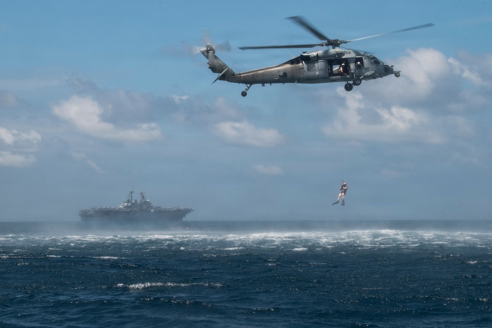 USS Boxer, HSC 21 Conduct Search and Rescue Qualifications