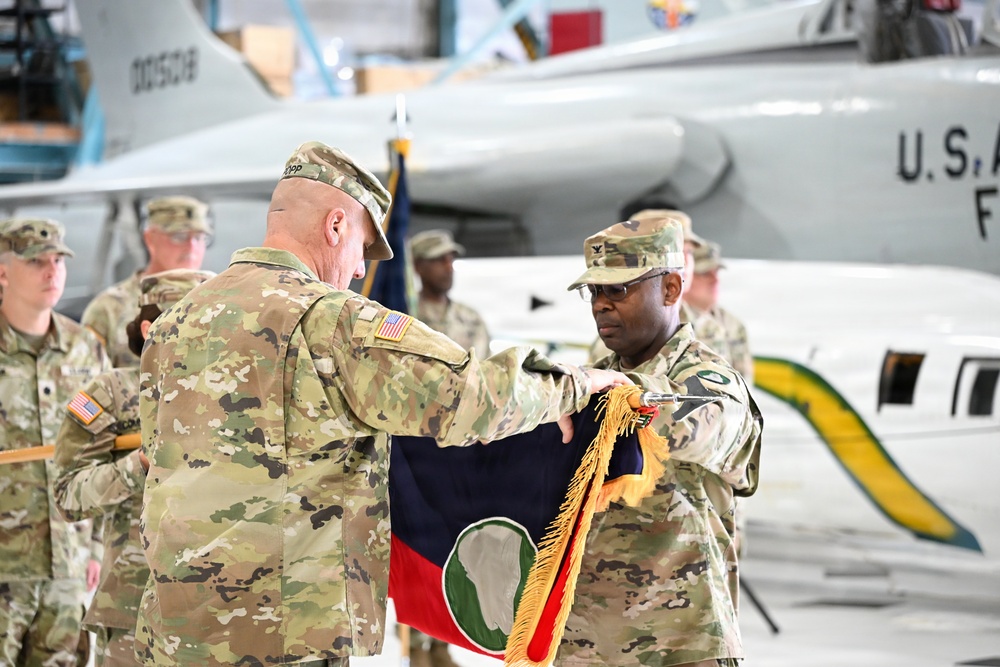 1st Brigade of the 104th Training Division colors casing ceremony