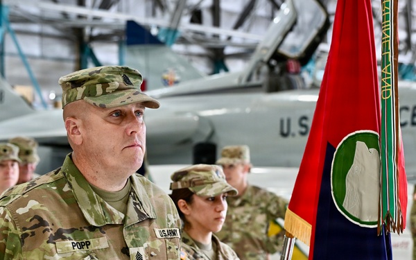 1st Brigade of the 104th Training Division colors casing ceremony