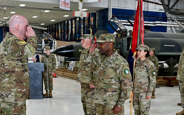 1st Brigade of the 104th Training Division colors casing ceremony