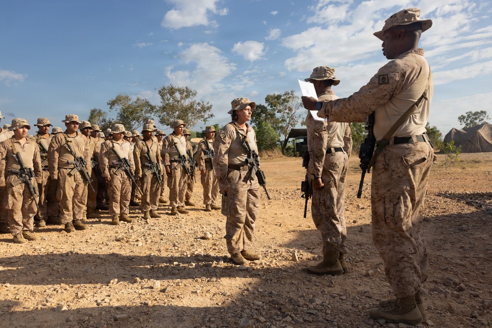 Exercise Predator’s Walk 26: US Marines hold promotion in field