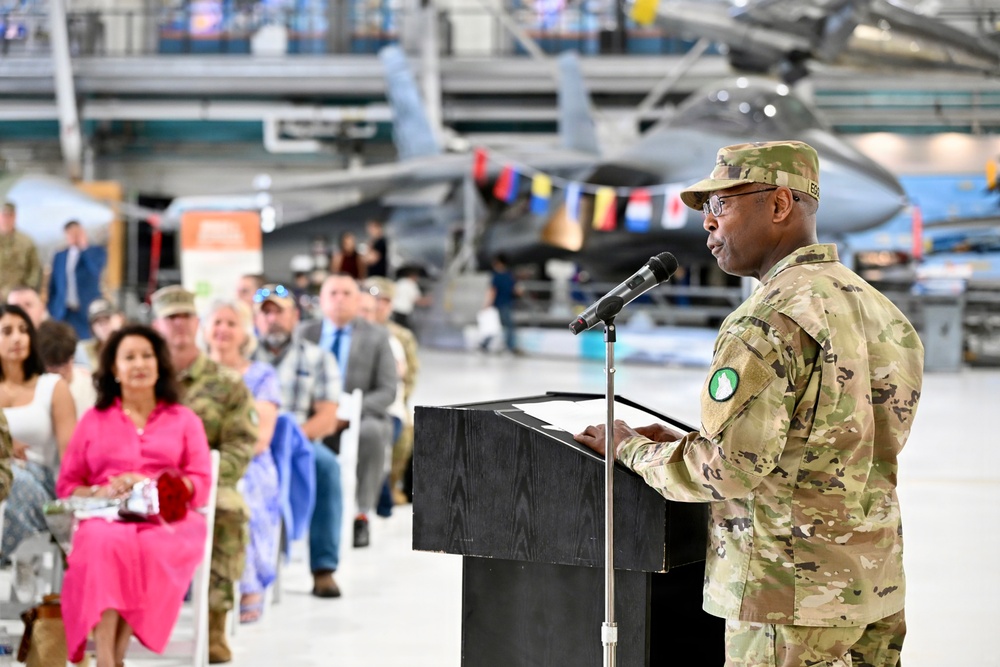 1st Brigade of the 104th Training Division colors casing ceremony