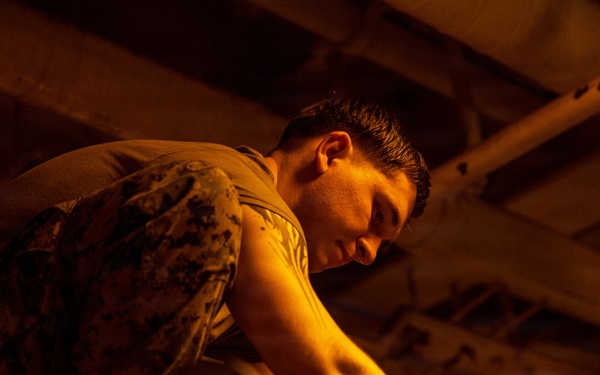 11th MEU Marines Conduct Vehicle Maintenance Aboard USS Boxer