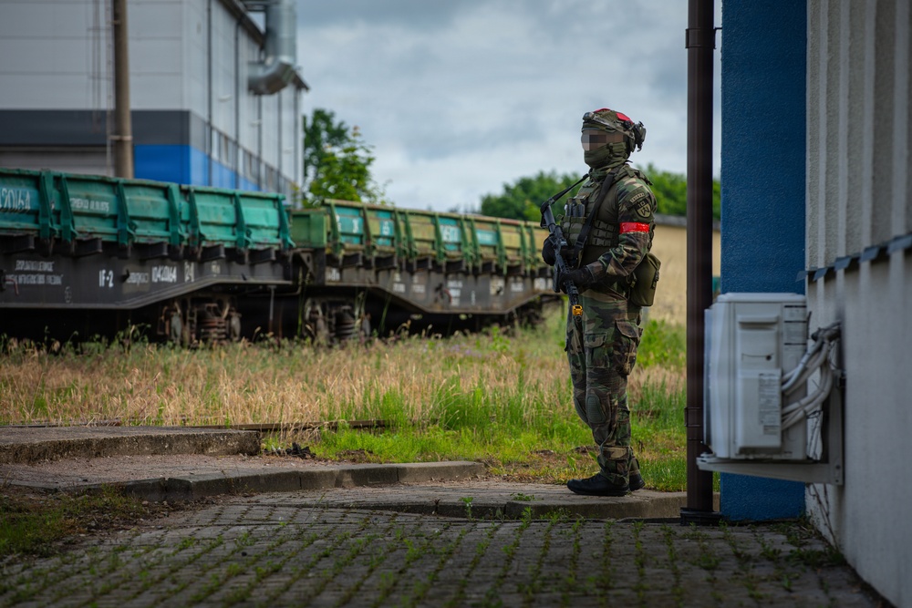 Lithuanian Riflemen's Union perform Validation Exercise after nine weeks of training with U.S. Forces