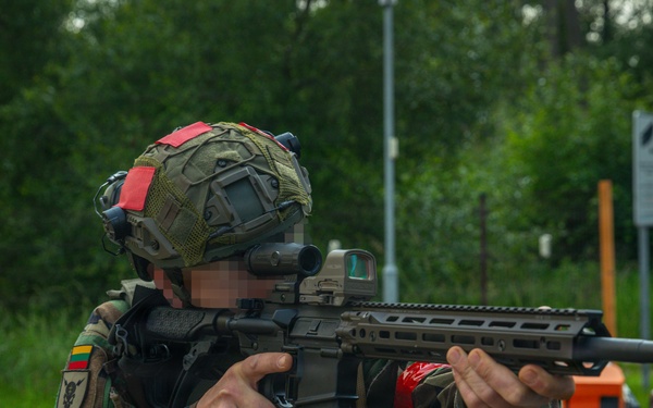 Lithuanian Riflemen's Union perform Validation Exercise after nine weeks of training with U.S. Forces