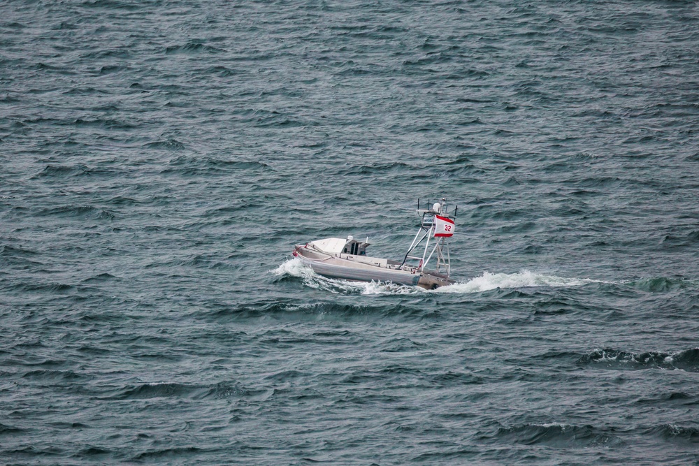 USS Mount Whitney USV Swarm Exercise