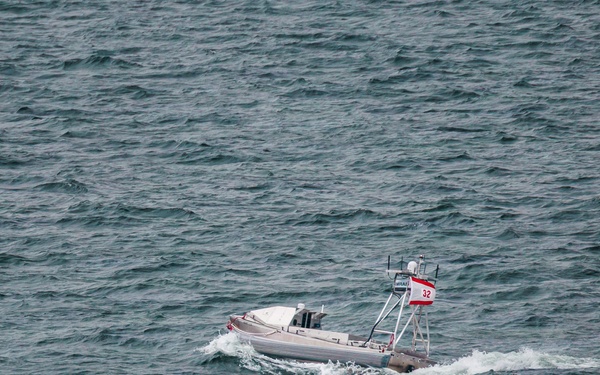 USS Mount Whitney USV Swarm Exercise