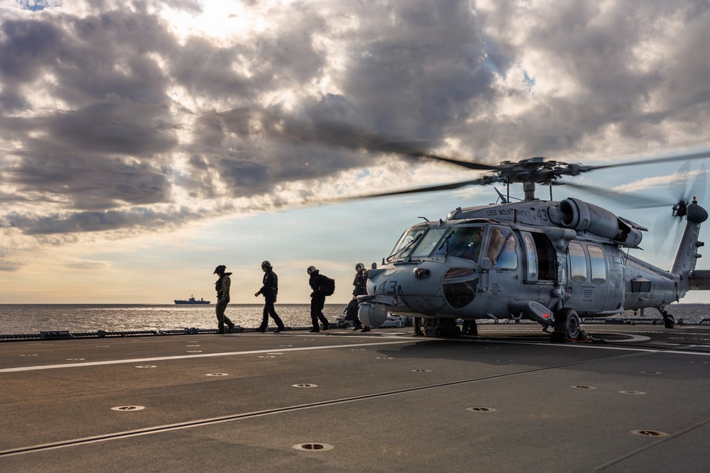 USS Mount Whitney Crew Cross-deck