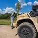 U.S. Marines and Latvian soldiers conduct a decontamination zone in the Baltic region