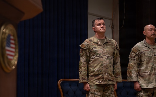 Maj. Anthony Langdon is awarded the Meritorious Service Medal