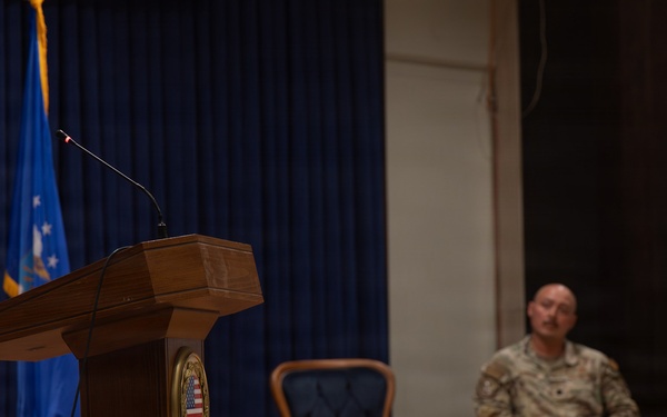 Maj. Anthony Langdon is awarded the Meritorious Service Medal
